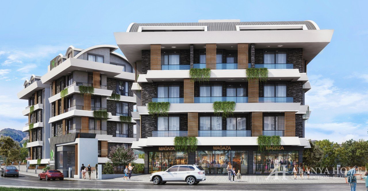 Begonya Bahçesi Haluk Bey Oba Alanya Antalya Türkiye deniz manzaralı yenilenmiş bir geliştiriciden y